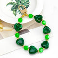 Heart Bead Bracelet Keychain with Lobster Clasp Charm view 3