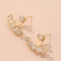 Three Style Gold and Silver Crystal Drop Statement Earrings view 6