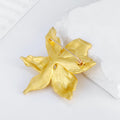 Flower Sculpted Metal Brooch Pin 6 cm for Jackets and Lapels view 3
