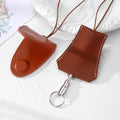Leather Glasses Clip Key Pouch Necklace Cord 4 Styles view 2