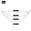 Gold Crystal Bead Multi Strand Christmas Tree Garland view 4