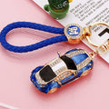 Jeweled Sports Car Keychains with Braided and Bare Wrist Loop Options view 3