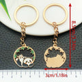 Round Panda Enamel Keychains in 10 Illustrated Scenes view 12