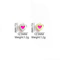 Iridescent Heart Charms in Six Colors and Two Metal Tones view 3