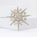 Eight Point Crystal Starburst Brooch In Four Colorways view 3