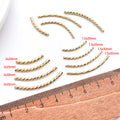 Curved Faceted Metal Tube Beads in Eight Sizes and Three Finishes view 7