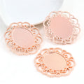 Filigree Oval Pendant Tray Jewelry Making Components view 4