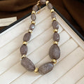 Multicolor Irregular Resin Bead Statement Necklace view 10