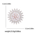 Pearl Cluster Sunburst Brooch Rhinestone Starburst Pin view 5