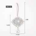 Silver Rhinestone Crystal Christmas Ornaments Three Designs view 5