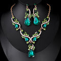 Black Silver Tone Horse Crystal Seven Designs Metal Necklace and Earring Set view 7