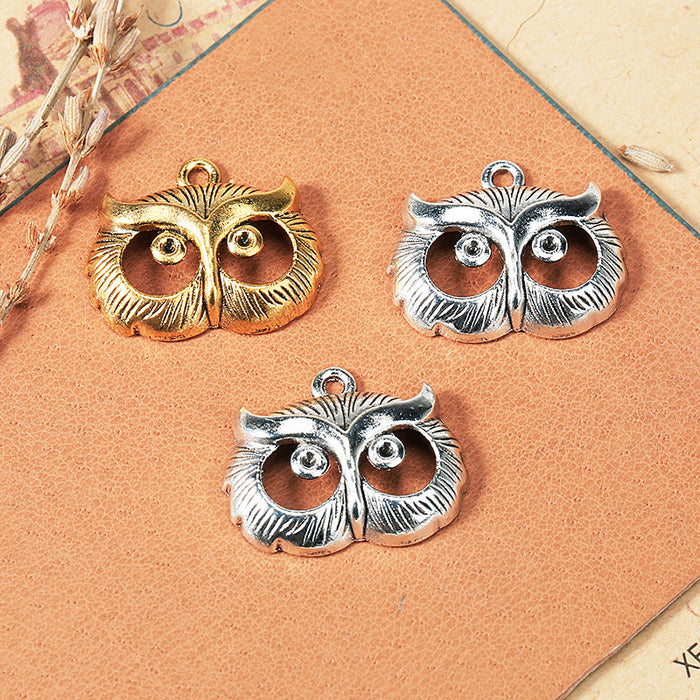 24×21mm Vintage Alloy Owl Charm Pendant for DIY Jewelry