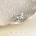 Silver Tone Openwork Butterfly Adjustable Open Ring For Women view 2