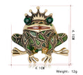 Green Gold Tone Frog Crystal Enamel Twelve Designs Metal Brooch Pin view 6