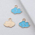 Enamel Cloud Charms in Blue White and Pink Color Options view 3