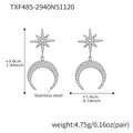 Crystal Crescent Necklace and Starburst Earring Collection view 6