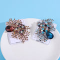 Crystal Burst Brooch with Teardrop Accent for Jackets, Coats, and Scarves view 2