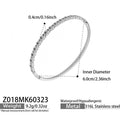 Slim Crystal Hinged Bangle Collection in Gold and Silver Tone view 12