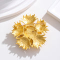 Flower Crystal Metal Brooch Pin 6.3 cm for Jackets and Lapels view 3