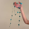 Teal Shell Disc Necklace And Butterfly Shell Earrings view 2