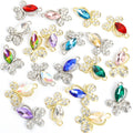 Marquise Crystal Butterfly Charms in Ten Colors and Two Metal Tones view 5