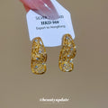 Gold Tone Filigree Folded Drop Stud Earrings Fashion Jewelry view 2