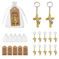 Praying Hands Cross Keychain With Sheer Bag And Thank You Tag view 1