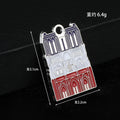 Paris Landmark Charm Pendant Eiffel Tower Cathedral Windmill view 4