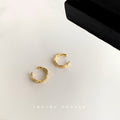 Gold Twisted Open Ear Cuff Pair Minimal Metal Clip Style view 4