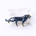 Striped Enamel Tiger Brooch A Long Striped Walking Tiger In Glossy Enamel view 7