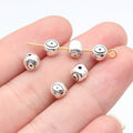 5.9x5.8x5.7mm 0.75g Antique Silver Zinc Alloy Eye Small Hole Beads for Bracelet Necklace DIY