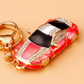Jeweled Sports Car Keychains with Braided and Bare Wrist Loop Options view 11