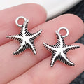 Antique Silver Zinc Alloy Seahorse Turtle Starfish Ocean Charm Pendant for DIY Earrings