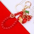 Chinese Fortune Charm Keychain Collection with Red Bead Loops view 12