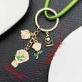 Twenty Colorful Floral Mother Theme Metal Keychain Designs view 8