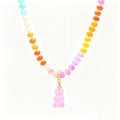 Gummy Bear Pendant Rondelle Bead Necklaces in Two Colors view 4