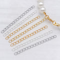 Five Centimeter Metal Extension Chains in Three Finishes view 3