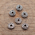 Hammered Round Ring Spacer Bead in Antique Silver Tone view 2