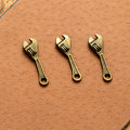 24×7mm Mini Wrench Alloy Keychain Charm