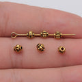 Tiny Flower Spacer Beads in Three Antique Metal Finishes view 6
