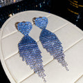 Crystal Bow Tassel Stud Earrings in Five Colors Decorative Jewelry Accessory view 6