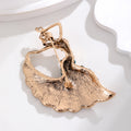 Dancing Woman Metal Brooch Pin for Jackets and Lapels view 3