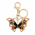 Openwork Multicolor Rhinestone Butterfly Keychain Charm view 5