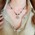 Yellow Fairy and Flower Pendant Beaded Necklaces in Two Designs view 3