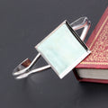 Square Cabochon Cuff Bracelet Settings in Two Tray Sizes view 4