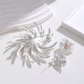 Silver Tone Snowflake Four Designs Metal Dangle Earrings view 3