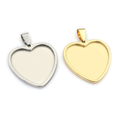 Heart Stainless Steel Pendant Trays assortment overview