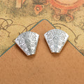 Engraved Fan Shaped Tassel Cap Component in Six Variants view 7
