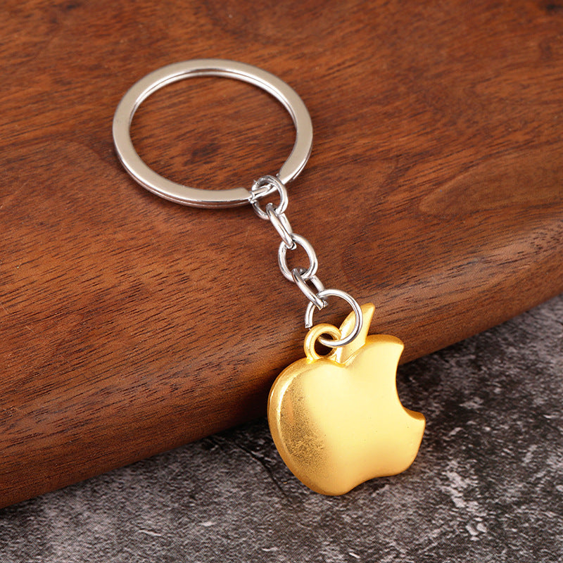 Apple Shaped Zinc Alloy Metal Keychain Business Gift Accessory
