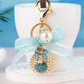 Pearl Heart Fortune Pouch Keychains with Sheer Bows and Bare Loops view 8